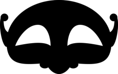Mask Shape Outline Drawing Svg Vector, Free Vectors File
